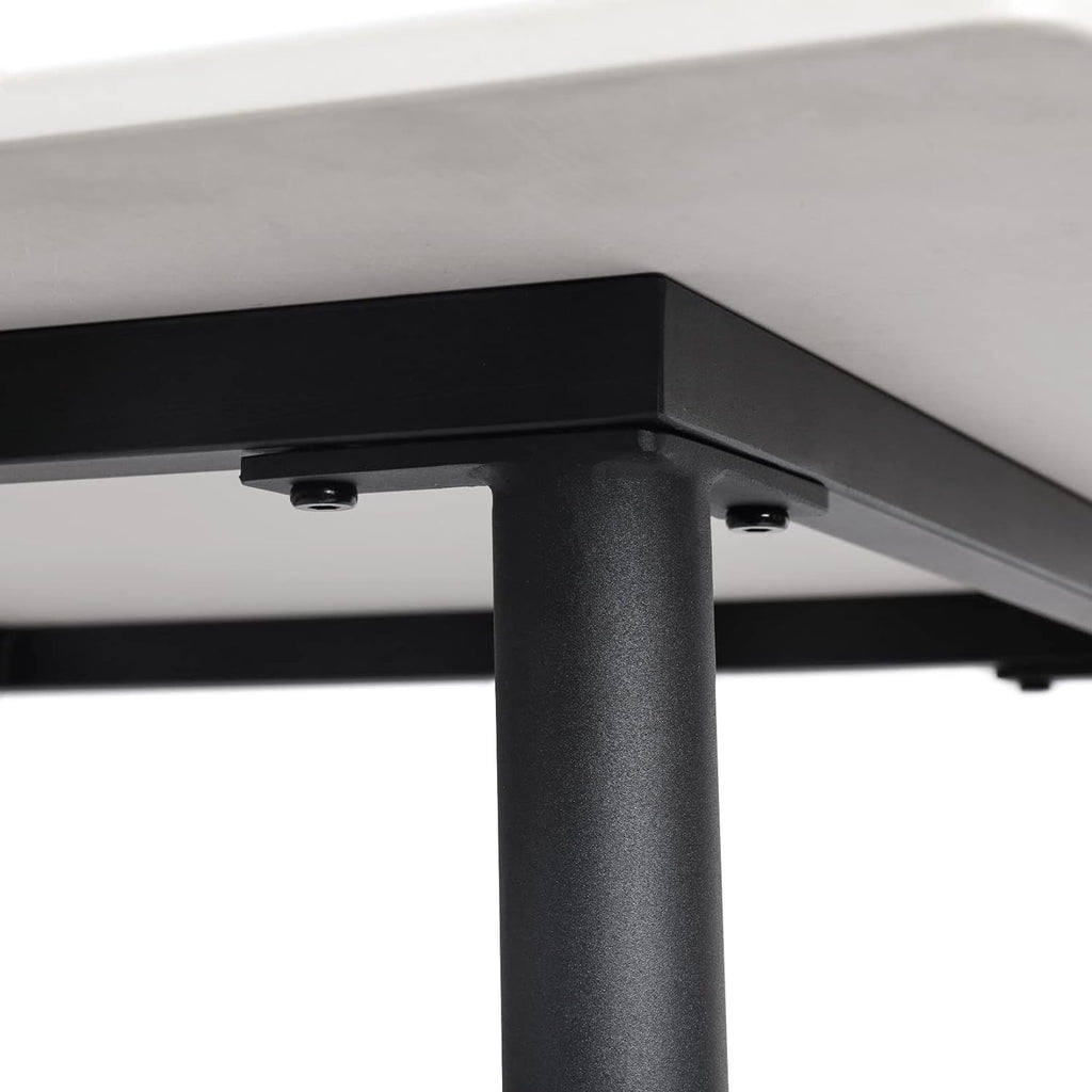 Square Kitchen Dining Table: Sintered Stone Dining Room Table Modern Coffee Table Marble Table with Stable Metal for Kitchen Living Room Office Patio Seaside, 31.5X31.5X29.92 Inch-4