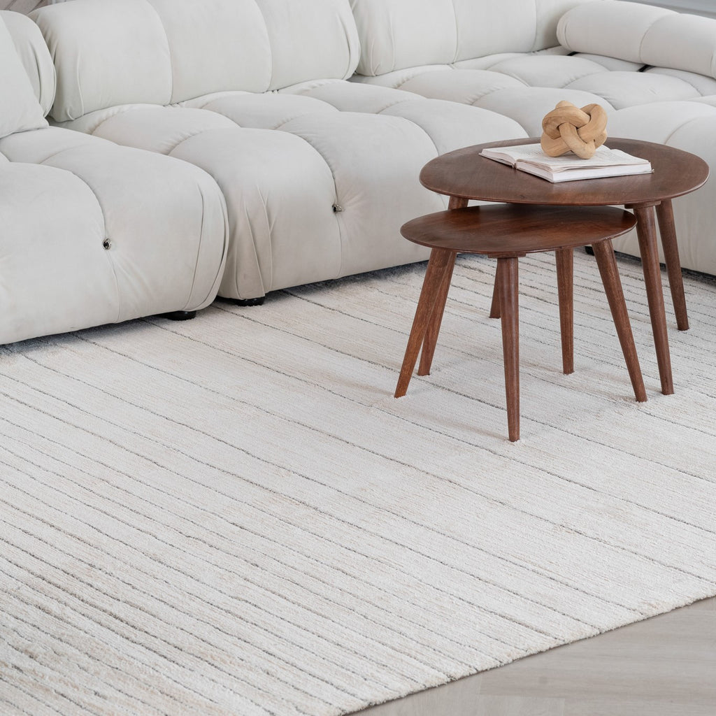 8' X 11' Cream and Beige Abstract Non Skid Area Rug-5