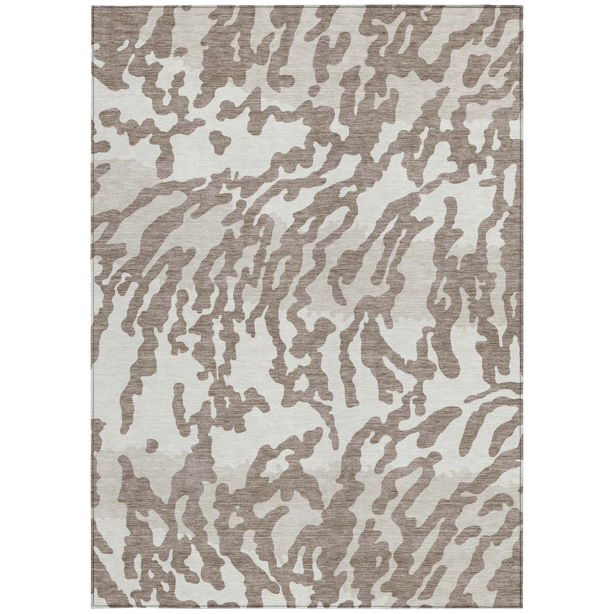 10' X 14' Taupe Brown And Ivory Animal Print Washable Indoor Outdoor Area Rug-6