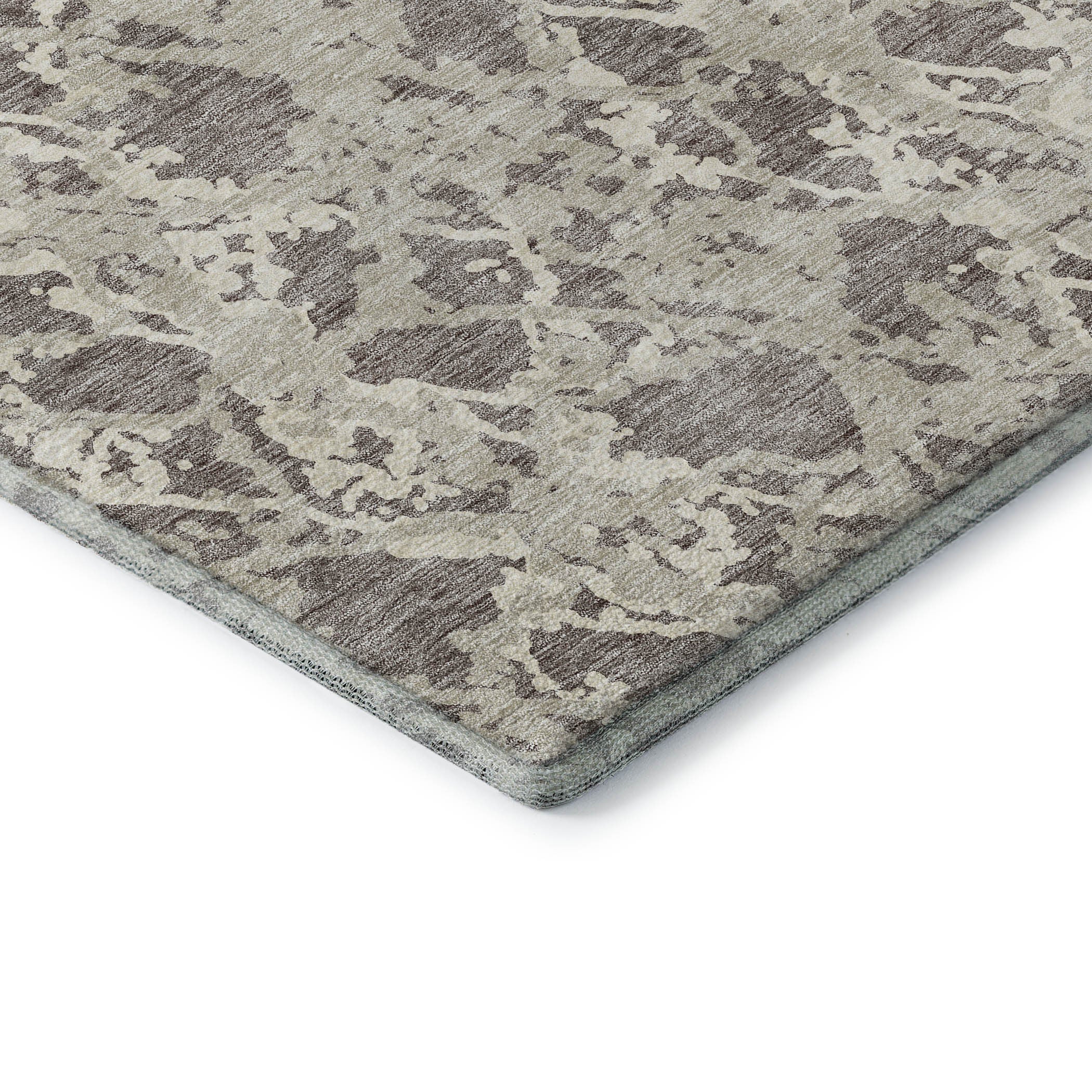 9' X 12' Taupe Beige And Ivory Abstract Washable Area Rug With UV Protection-6